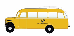 NPE Modellbau NA88057 - H0 Borgward Bus B 2000 Bundespost